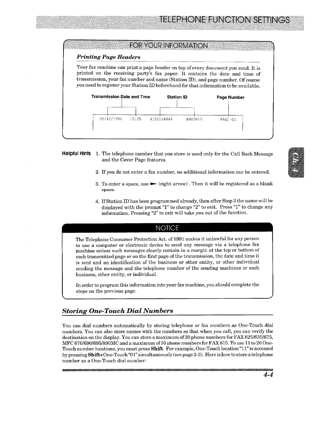 Brother MFC-690, FAX-675, FAX-615, FAX-625, FAX-635, MFC-890MC, MFC-670, MFC-695 manual 