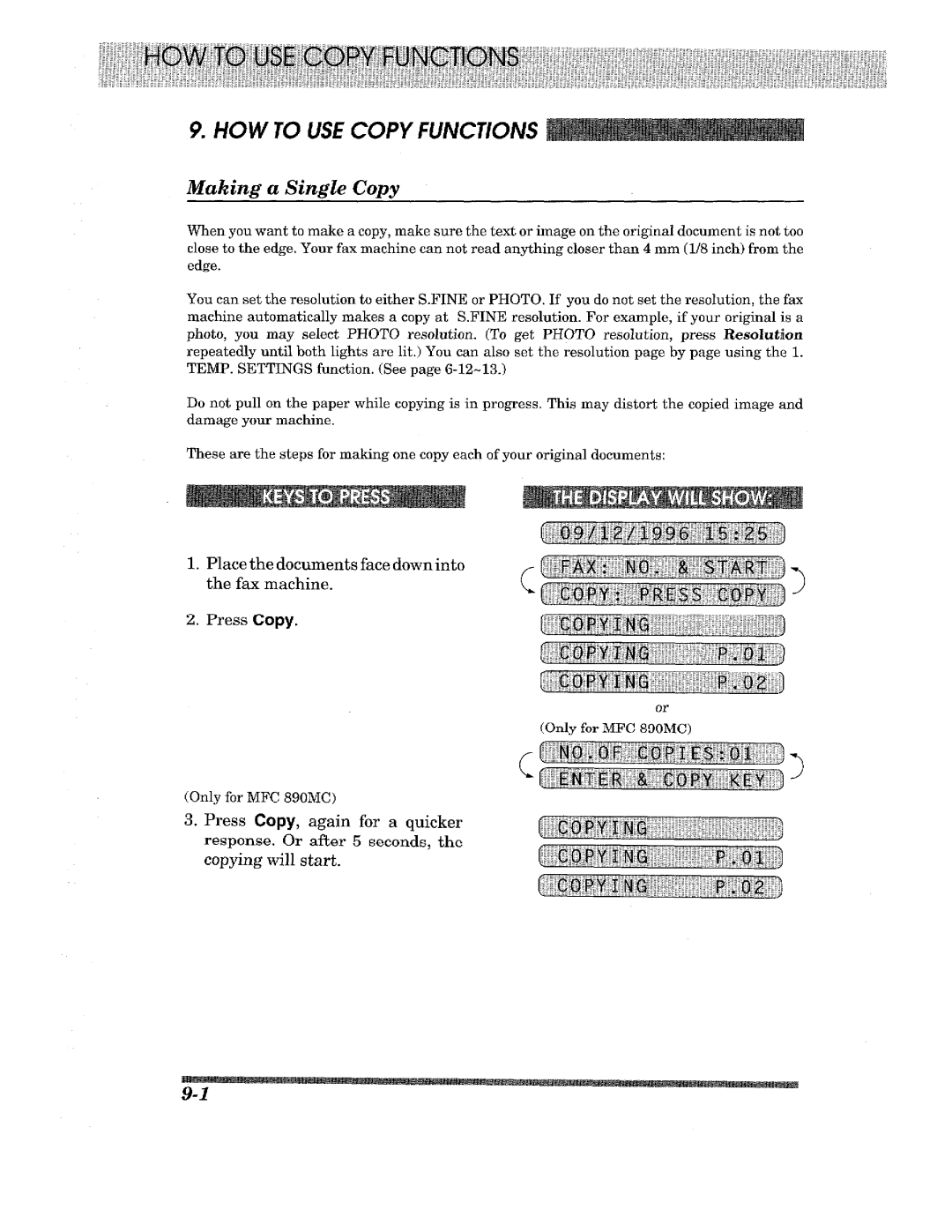 Brother MFC-890MC, FAX-675, FAX-615, FAX-625, FAX-635, MFC-690, MFC-670, MFC-695 manual 