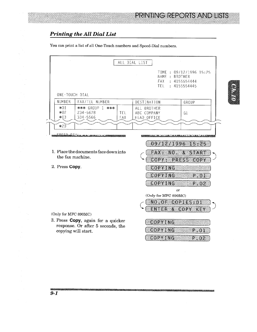 Brother FAX-615, FAX-675, FAX-625, FAX-635, MFC-890MC, MFC-690, MFC-670, MFC-695 manual 