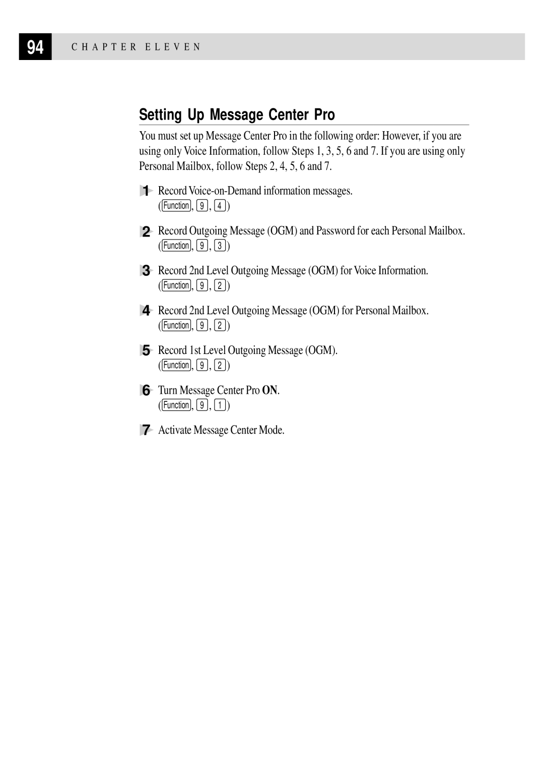 Brother FAX 770, FAX 870MC, FAX 750, MFC 970MC owner manual Setting Up Message Center Pro 