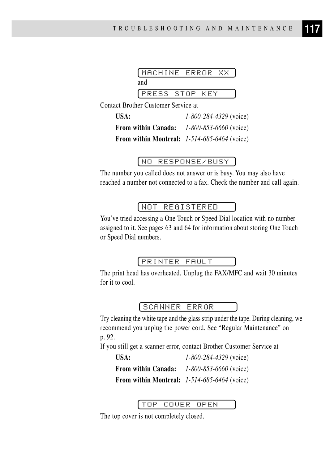 Brother MFC 970MC, FAX 770, FAX 870MC, FAX 750 owner manual 117 