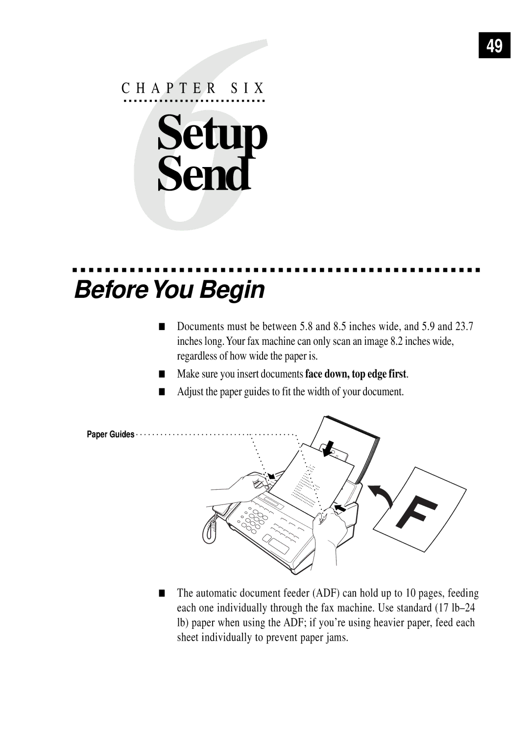 Brother MFC 970MC, FAX 770, FAX 870MC, FAX 750 owner manual Setup Send, Before You Begin 