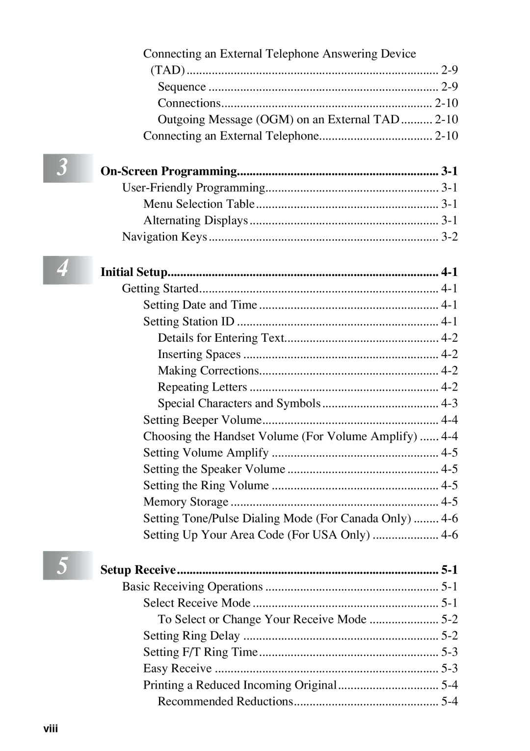 Brother FAX-775 owner manual Tad, Initial Setup 