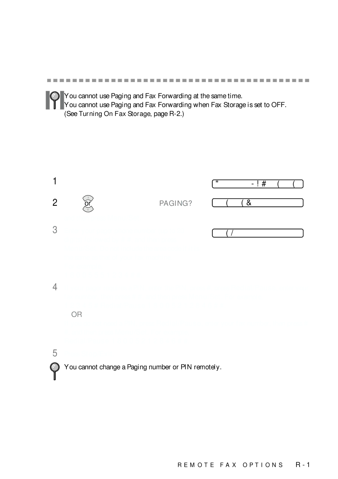 Brother FAX-775 owner manual Remote Fax Options, Setting Up Fax Storage, Programming Paging Number 