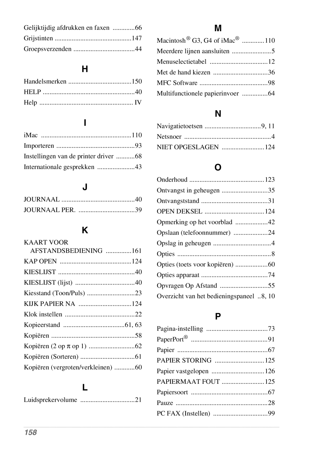 Brother MFC-9070, FAX-8070P manual 158 