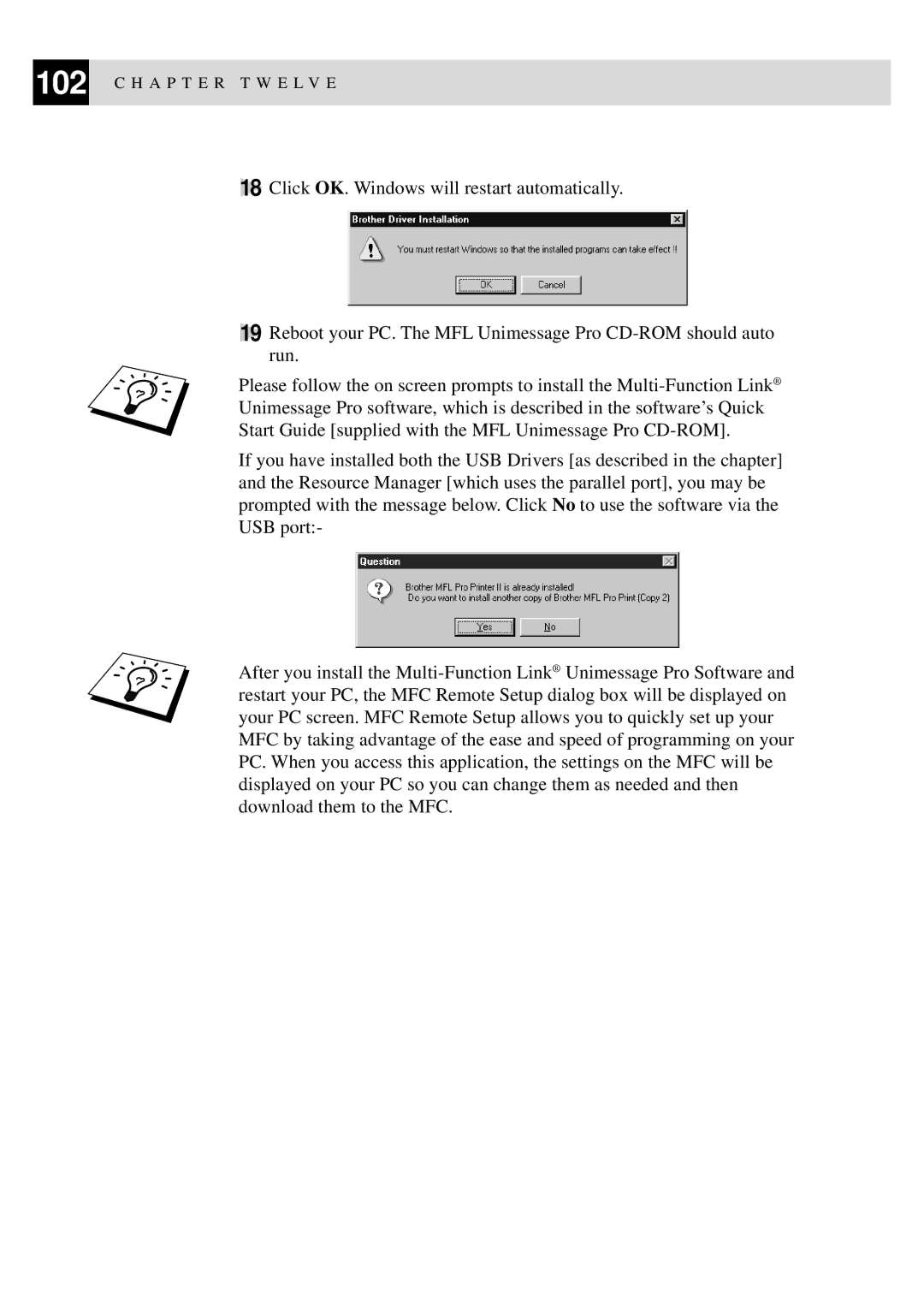 Brother FAX-8350P, MFC-9650 owner manual H a P T E R T W E L V E 