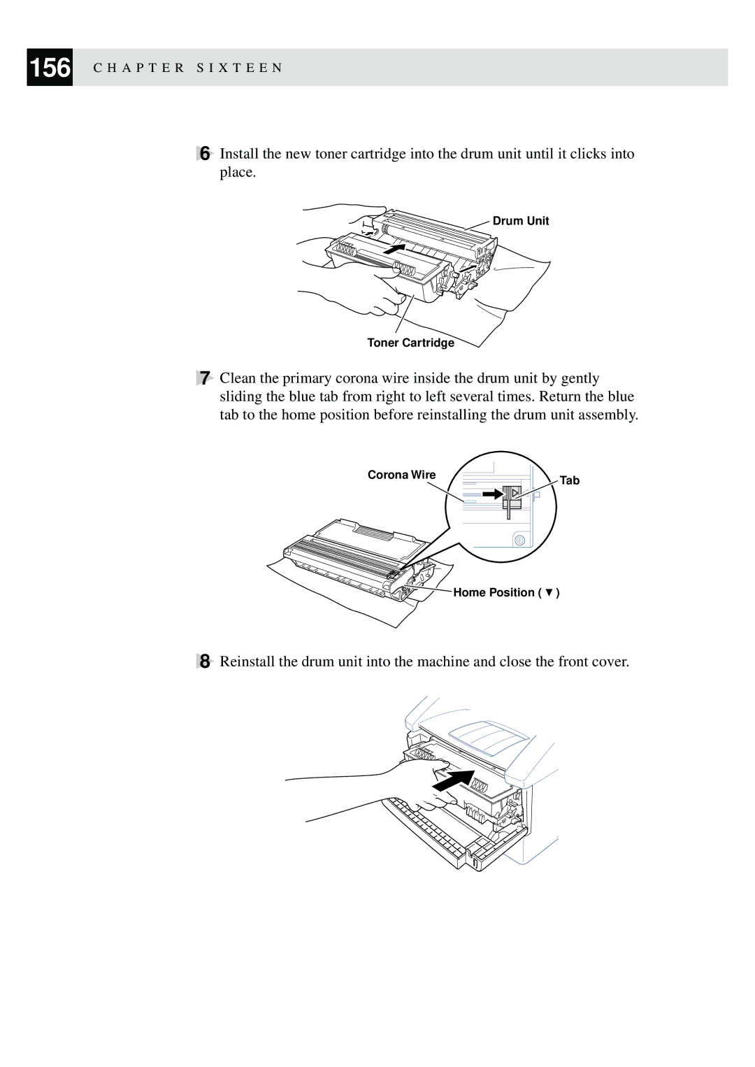 Brother FAX-8350P, MFC-9650 owner manual Drum Unit Toner Cartridge 