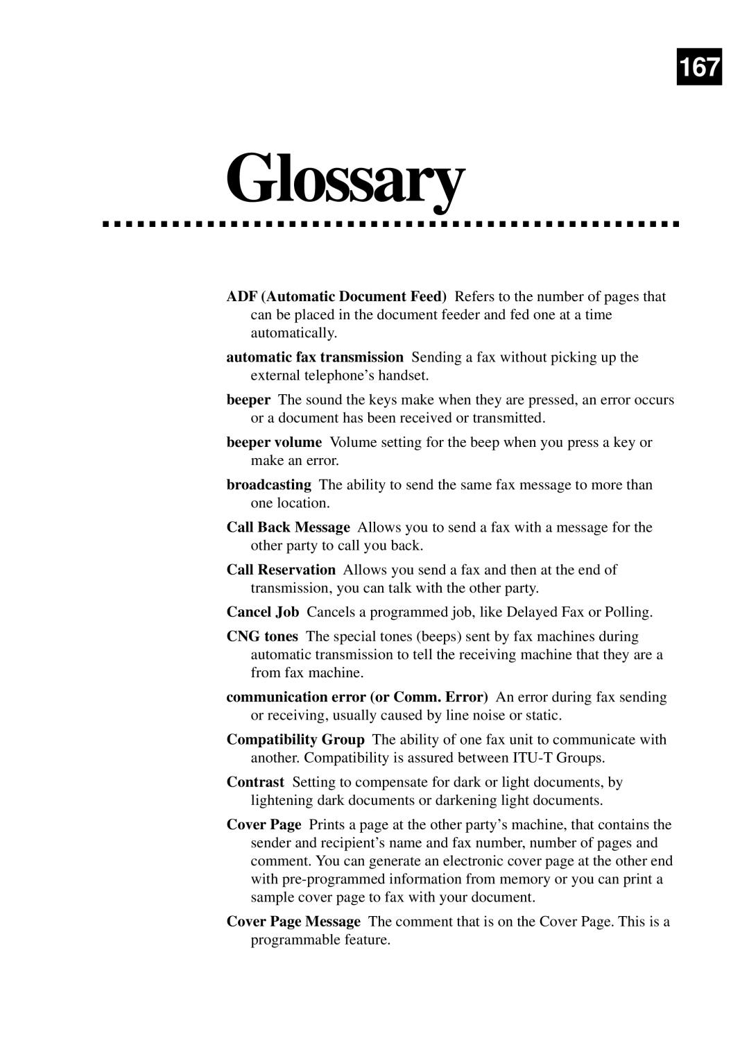 Brother MFC-9650, FAX-8350P owner manual Glossary 