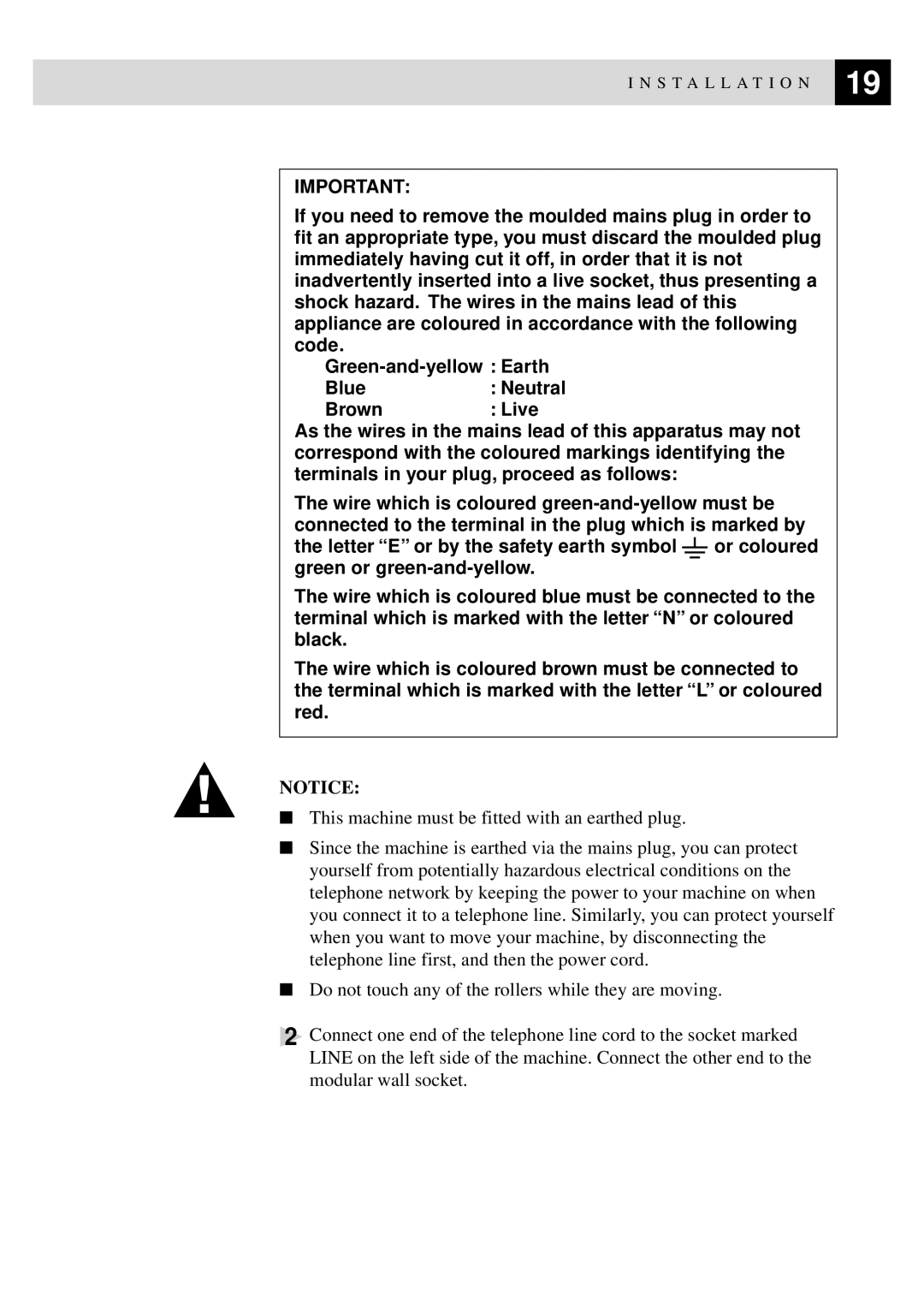 Brother MFC-9650, FAX-8350P owner manual Installation 