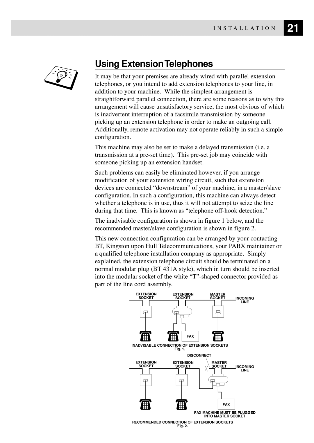 Brother MFC-9650, FAX-8350P owner manual Using Extension Telephones 