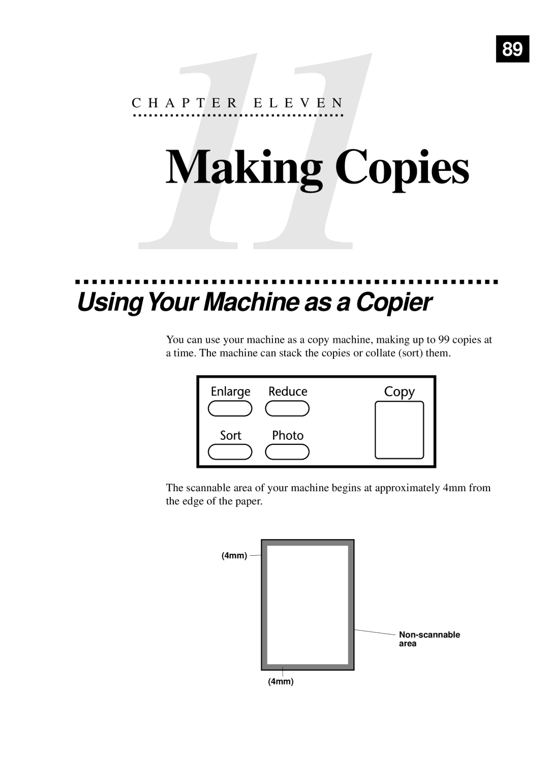 Brother MFC-9650, FAX-8350P owner manual Making Copies, UsingYour Machine as a Copier 