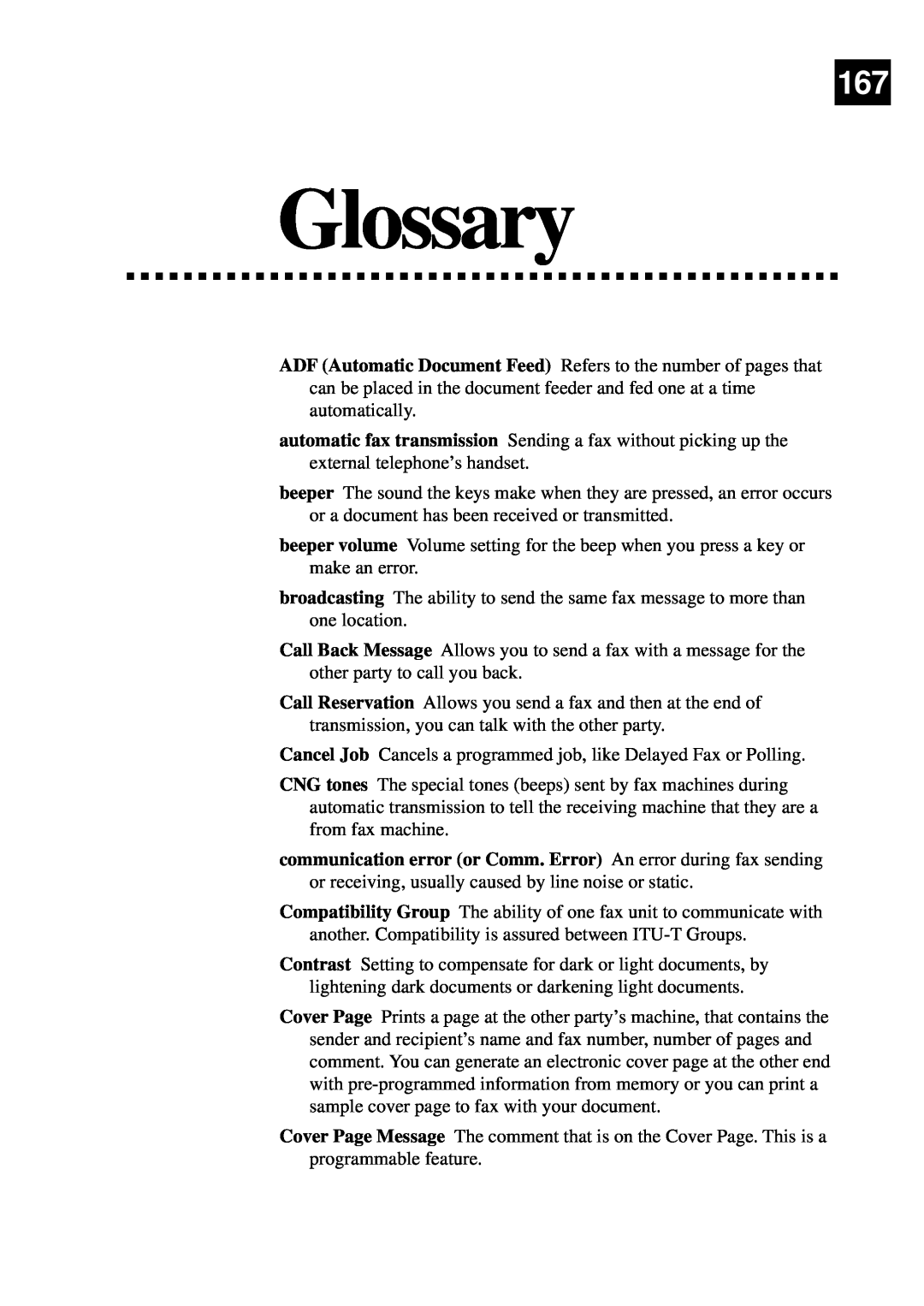 Brother MFC-9650, FAX-8350P owner manual Glossary 