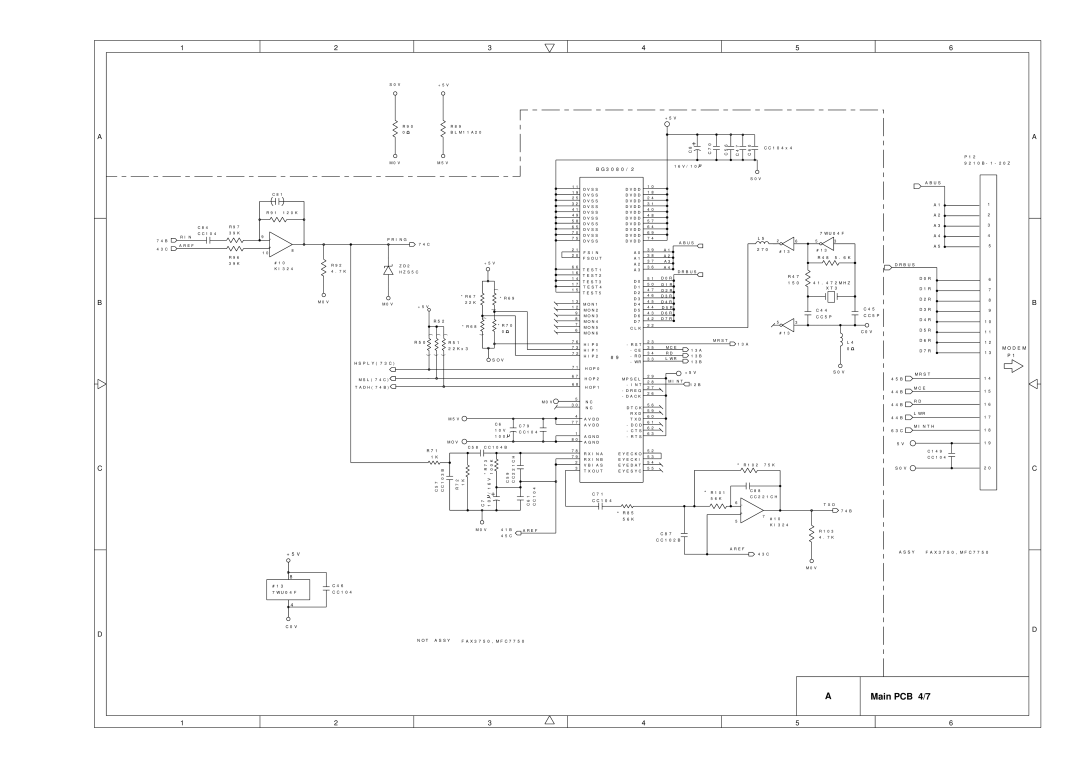 Brother FAX-8650P service manual Main PCB 4/7 