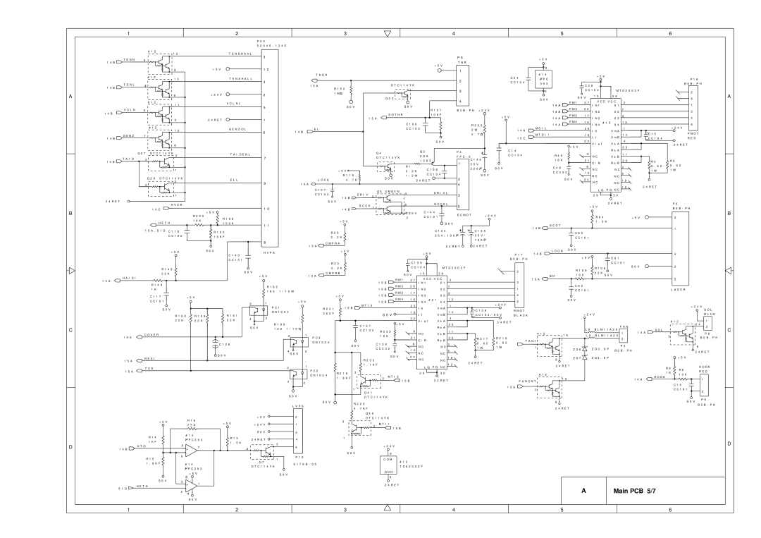 Brother FAX-8650P service manual Main PCB 5/7 