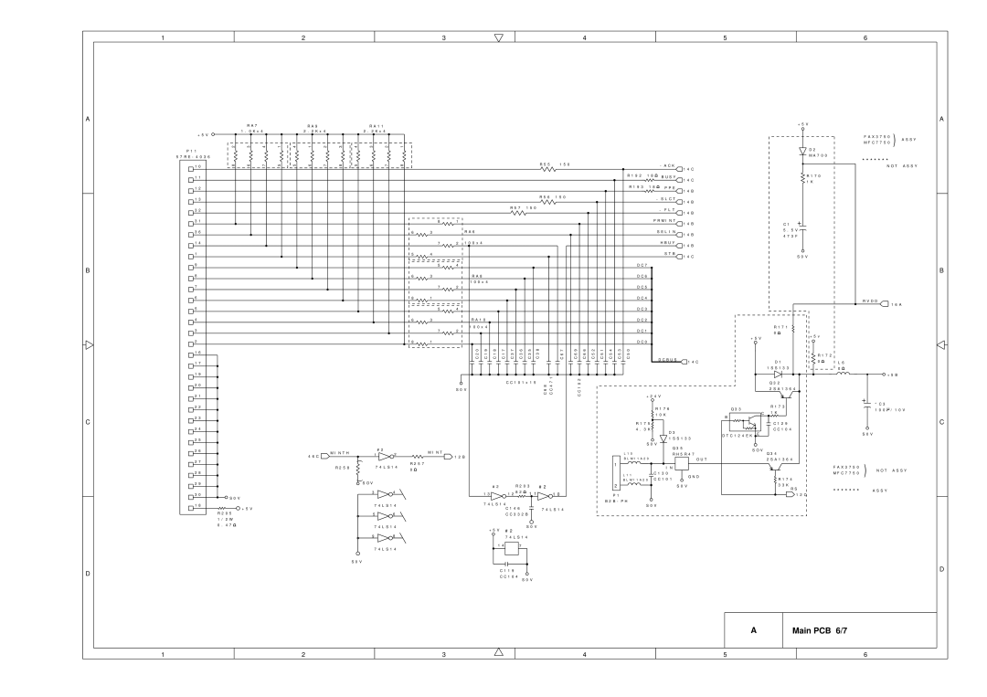 Brother FAX-8650P service manual Main PCB 6/7 