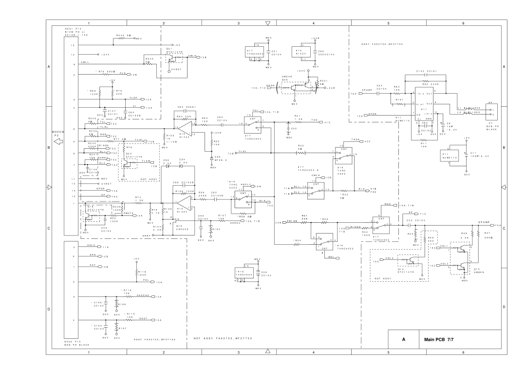 Brother FAX-8650P service manual Main PCB 7/7 