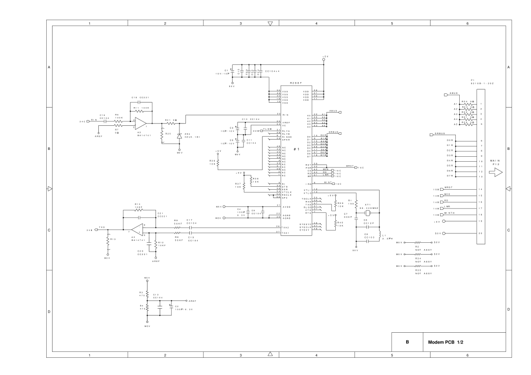 Brother FAX-8650P service manual Modem PCB 1/2 