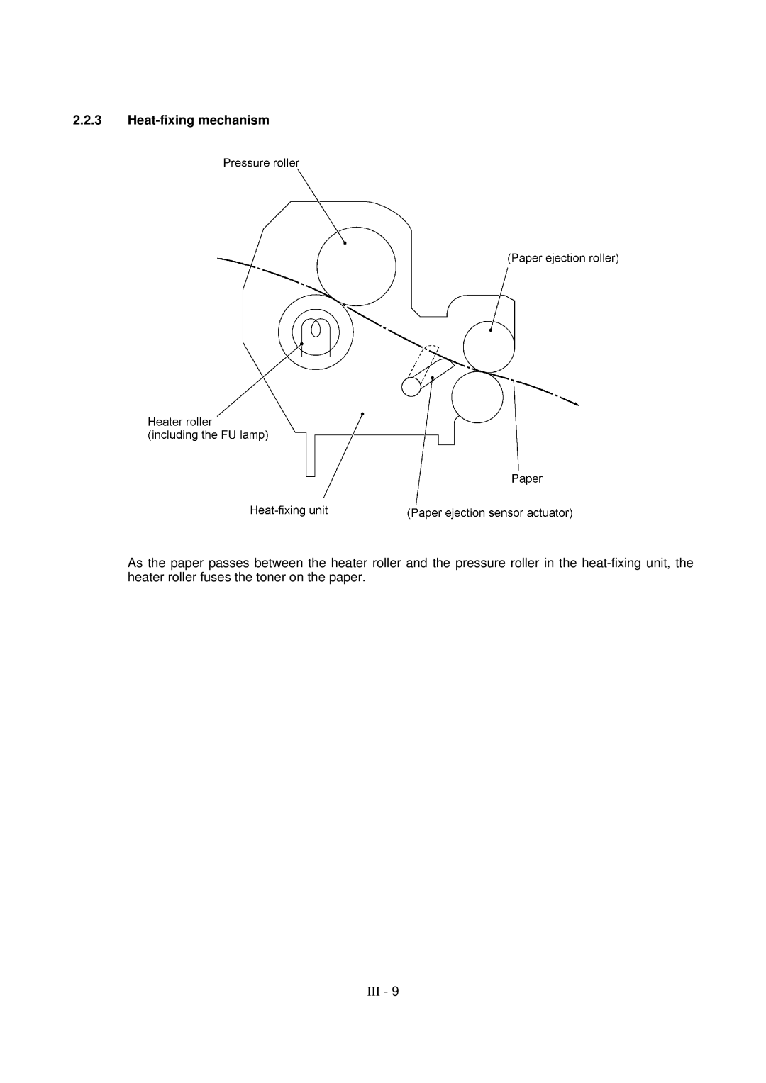 Brother FAX-8650P service manual Heat-fixing mechanism 