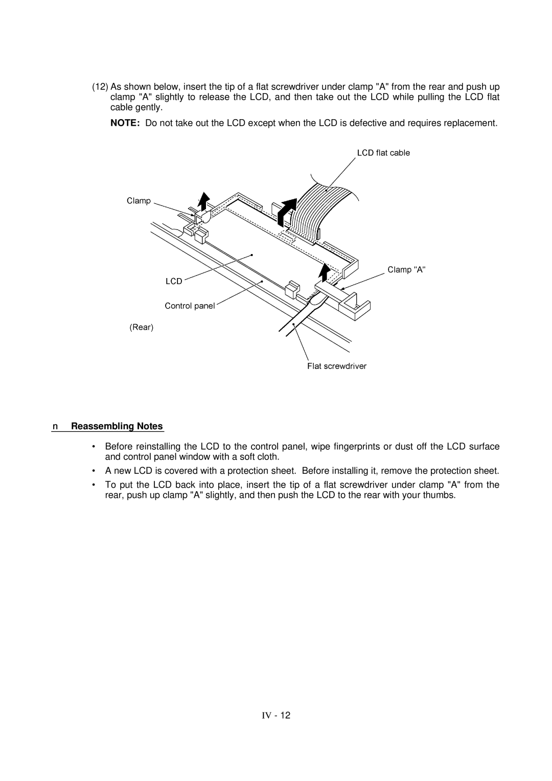 Brother FAX-8650P service manual Reassembling Notes 