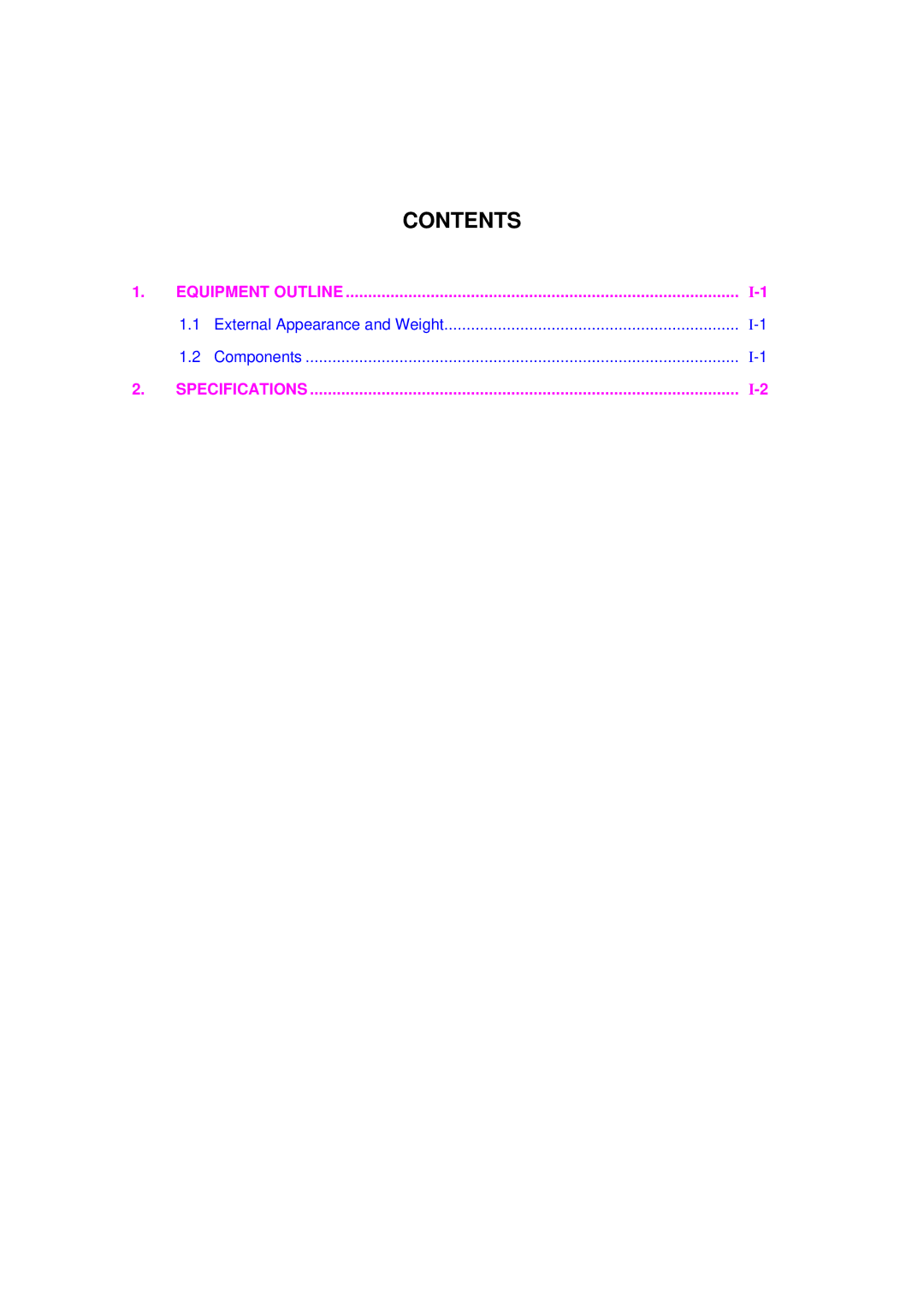 Brother FAX-8650P service manual Contents 