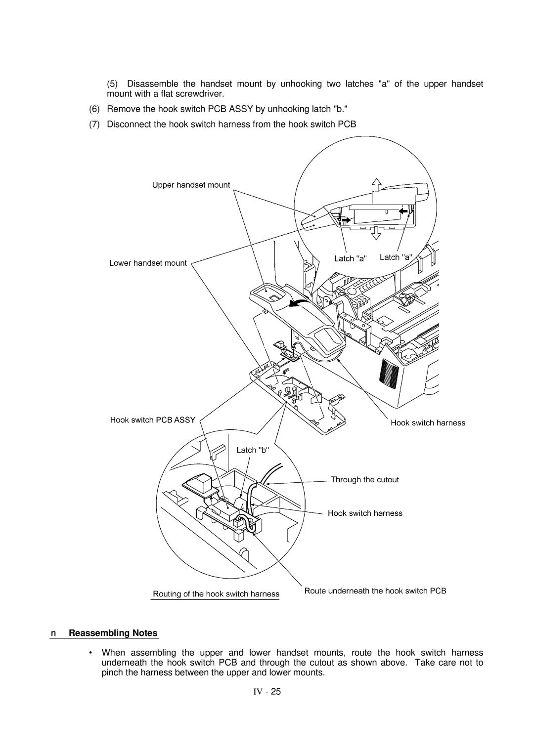 Brother FAX-8650P service manual Reassembling Notes 