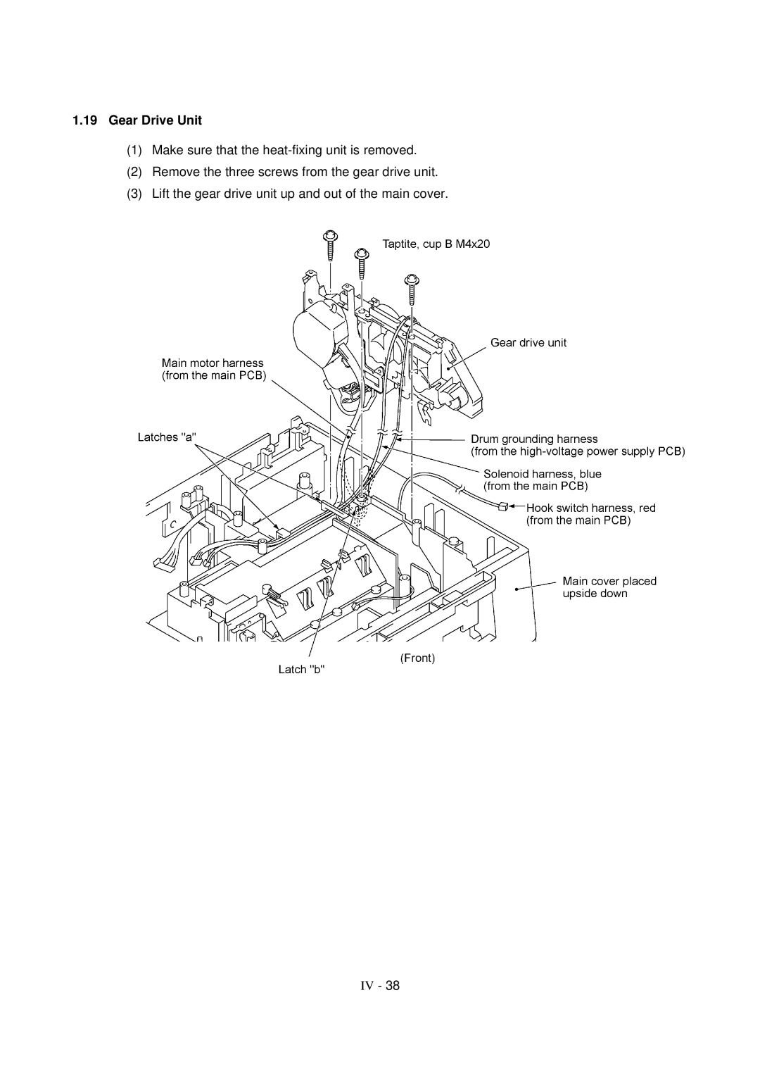 Brother FAX-8650P service manual Gear Drive Unit 