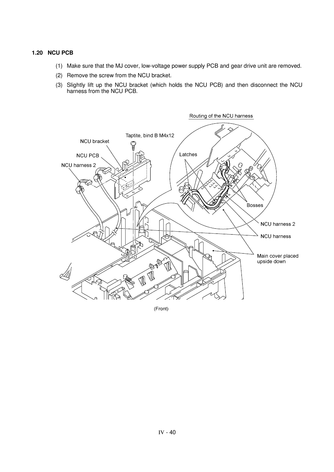 Brother FAX-8650P service manual Ncu Pcb 