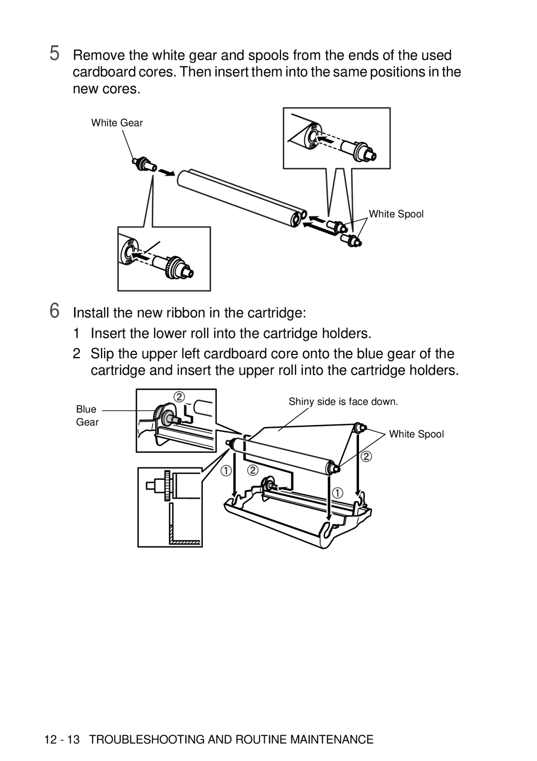 Brother FAX-T98 manual 12 13 Troubleshooting and Routine Maintenance 