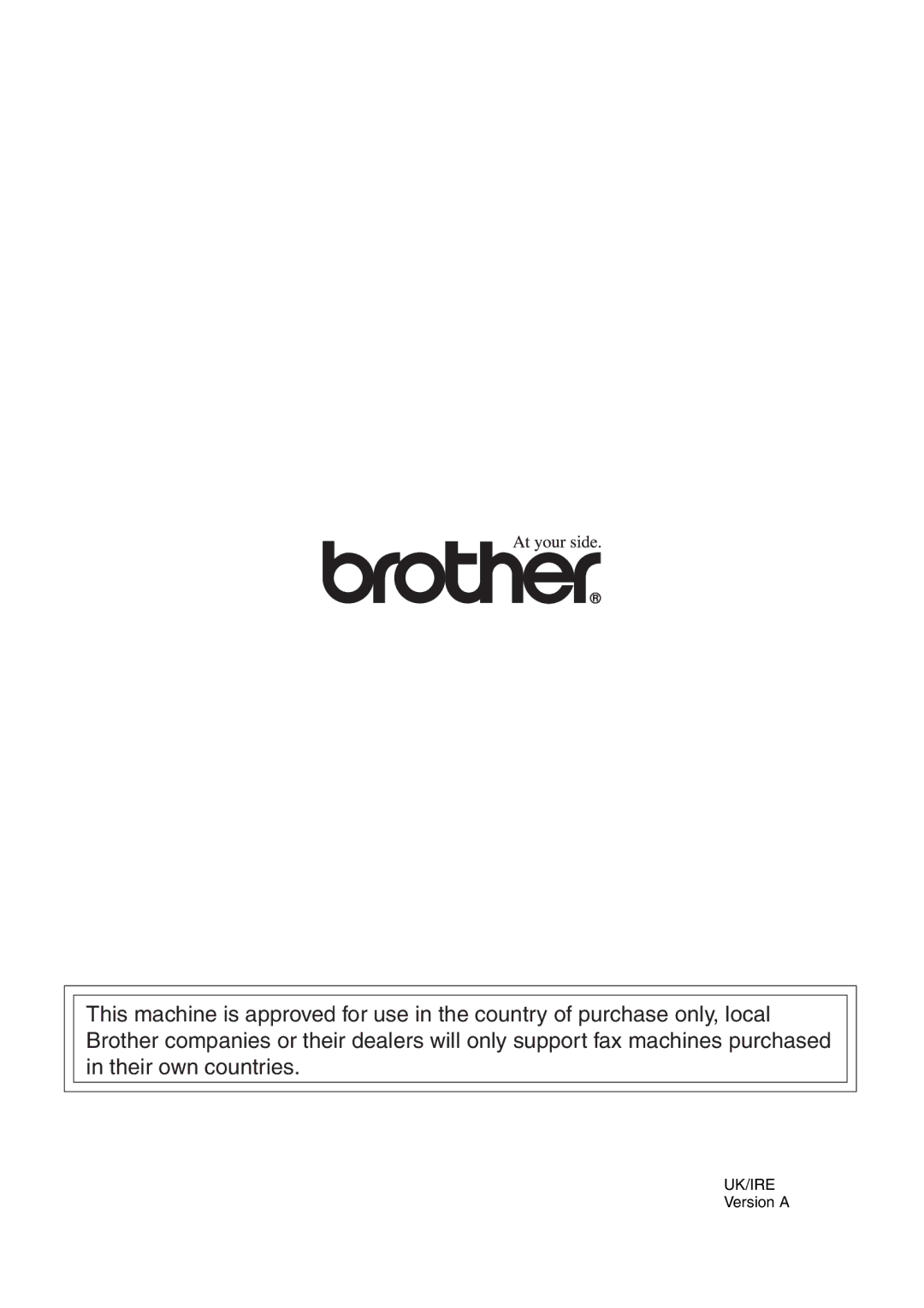 Brother FAX-T98 manual UK/IRE Version a 