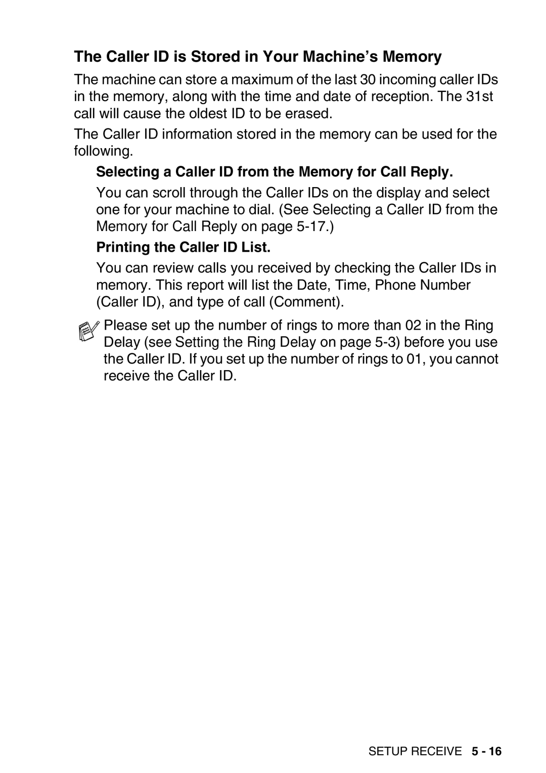 Brother FAX-T98 manual Caller ID is Stored in Your Machine’s Memory, Selecting a Caller ID from the Memory for Call Reply 