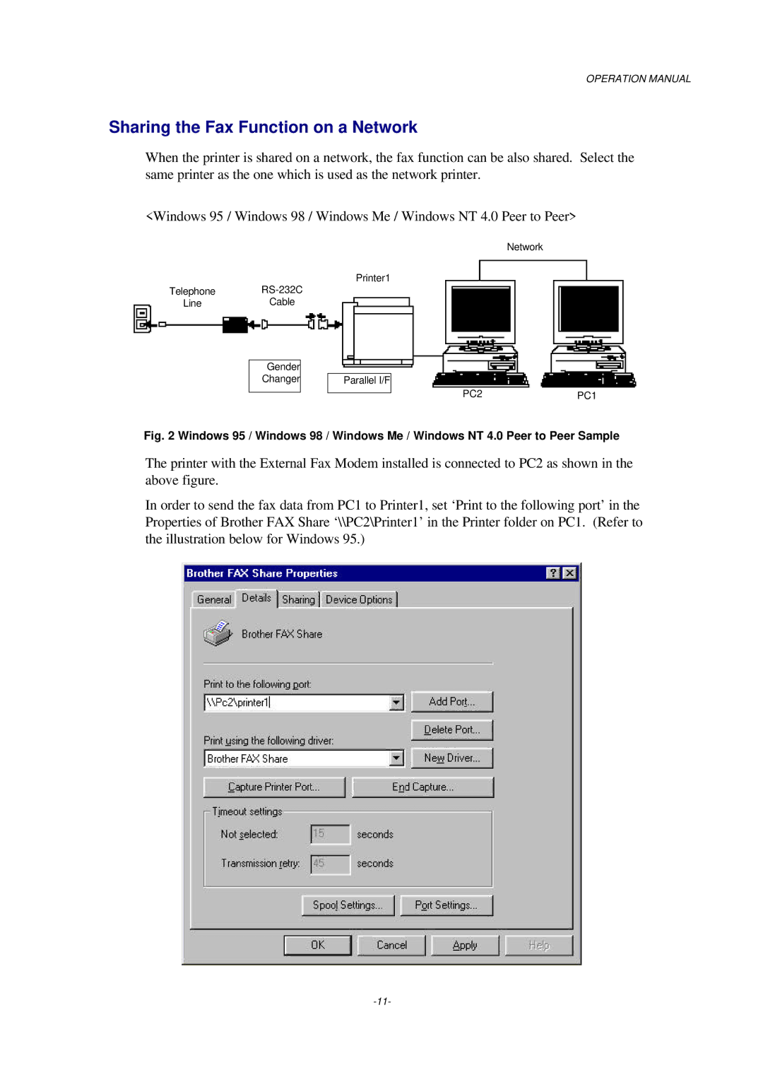 Brother operation manual Sharing the Fax Function on a Network 