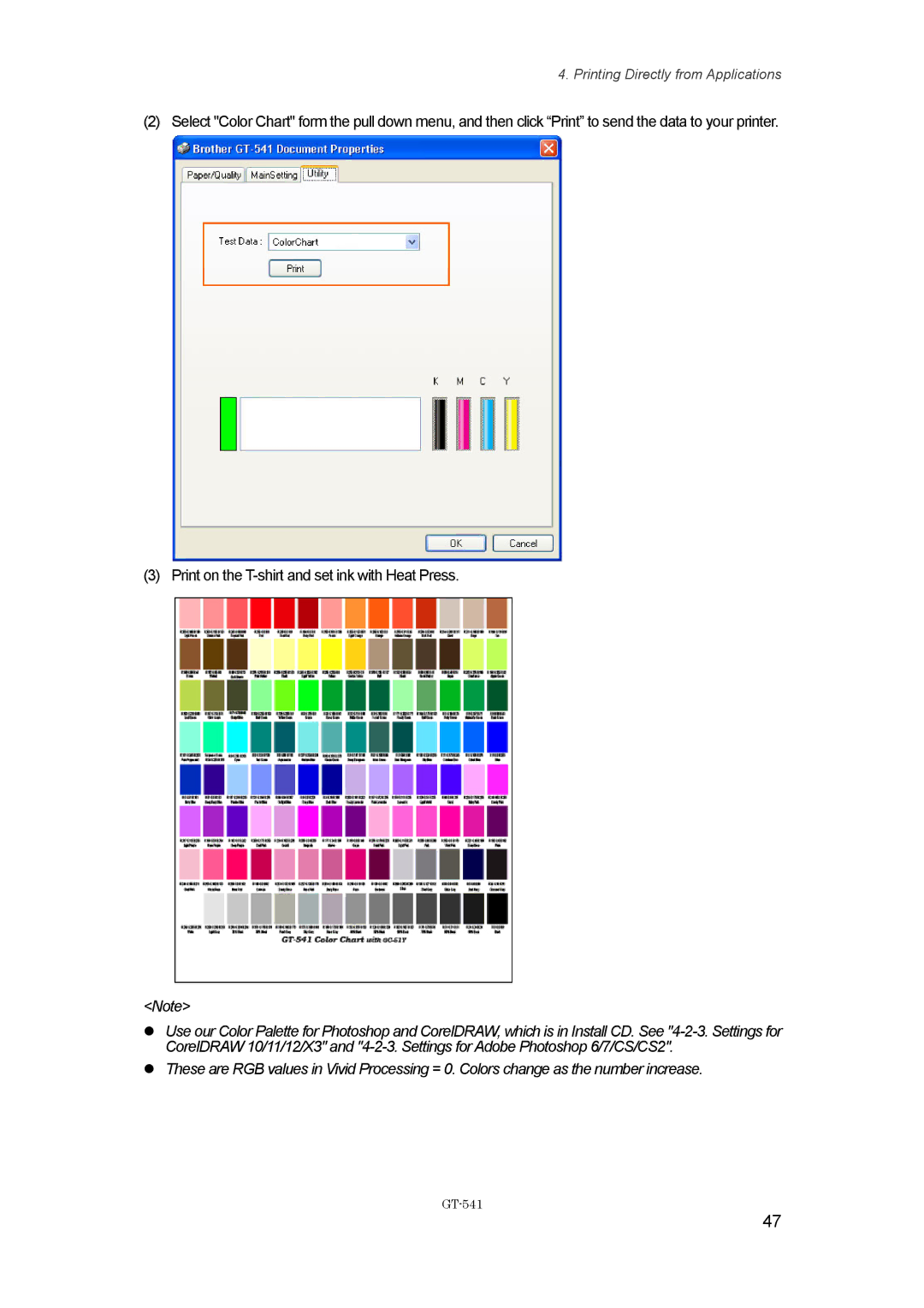 Brother GT541, GT-%$! instruction manual Printing Directly from Applications 