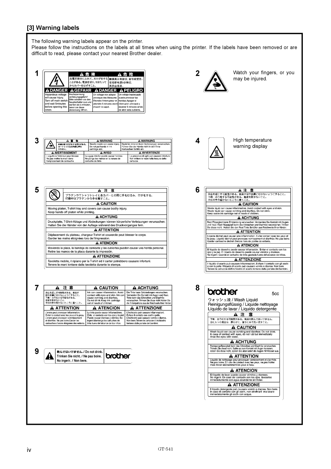 Brother GT-%$!, GT541 instruction manual GT-541 