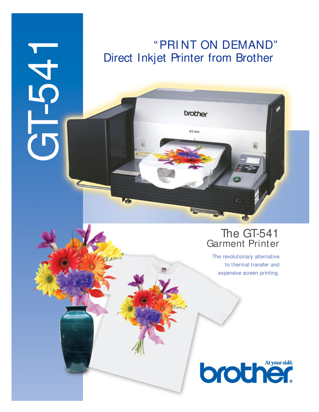 Brother manual “Print On Demand”, Direct Inkjet Printer from Brother, The GT-541, Garment Printer 