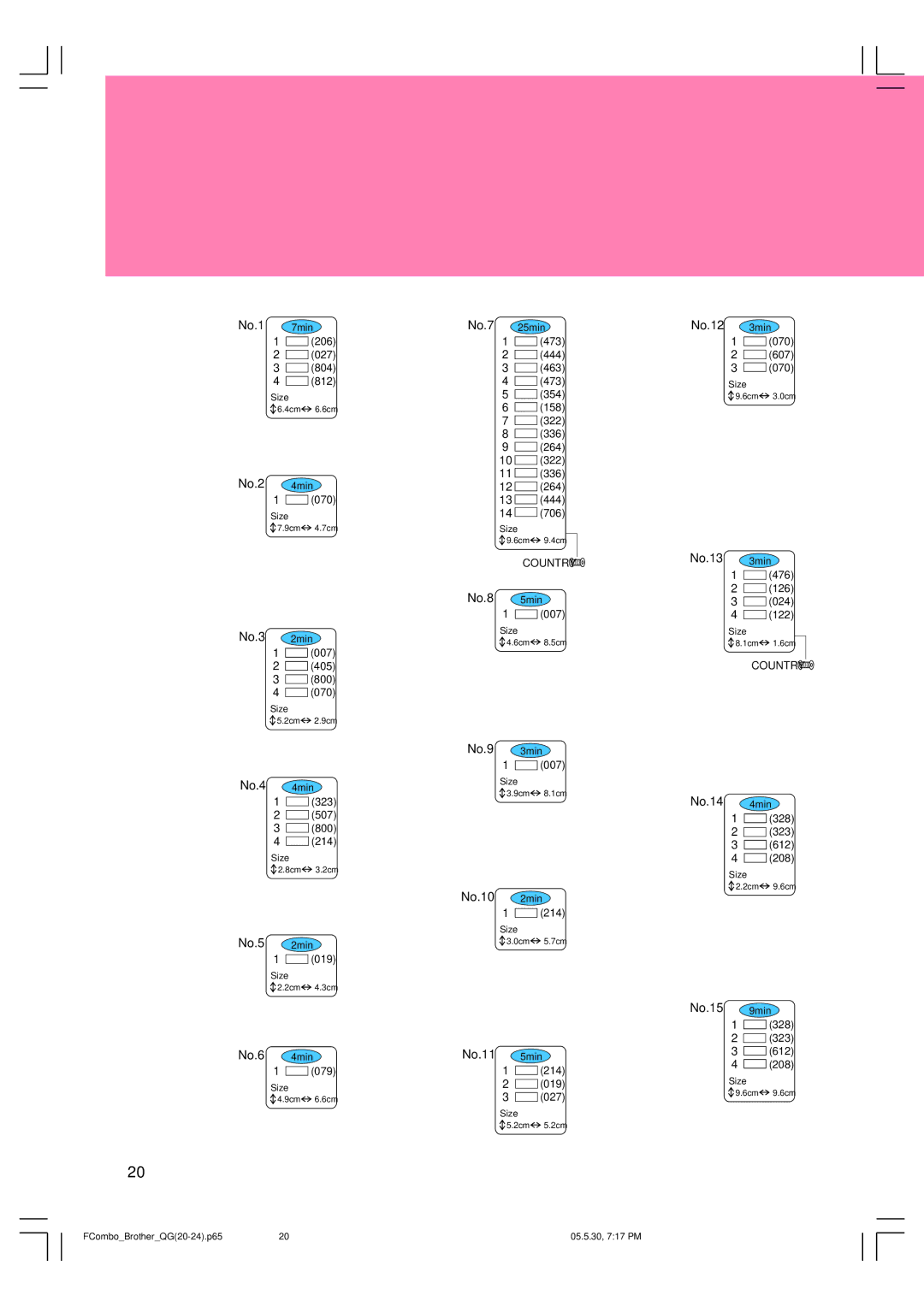 Brother H1-H4, 882-U10 manual No.1 7min 