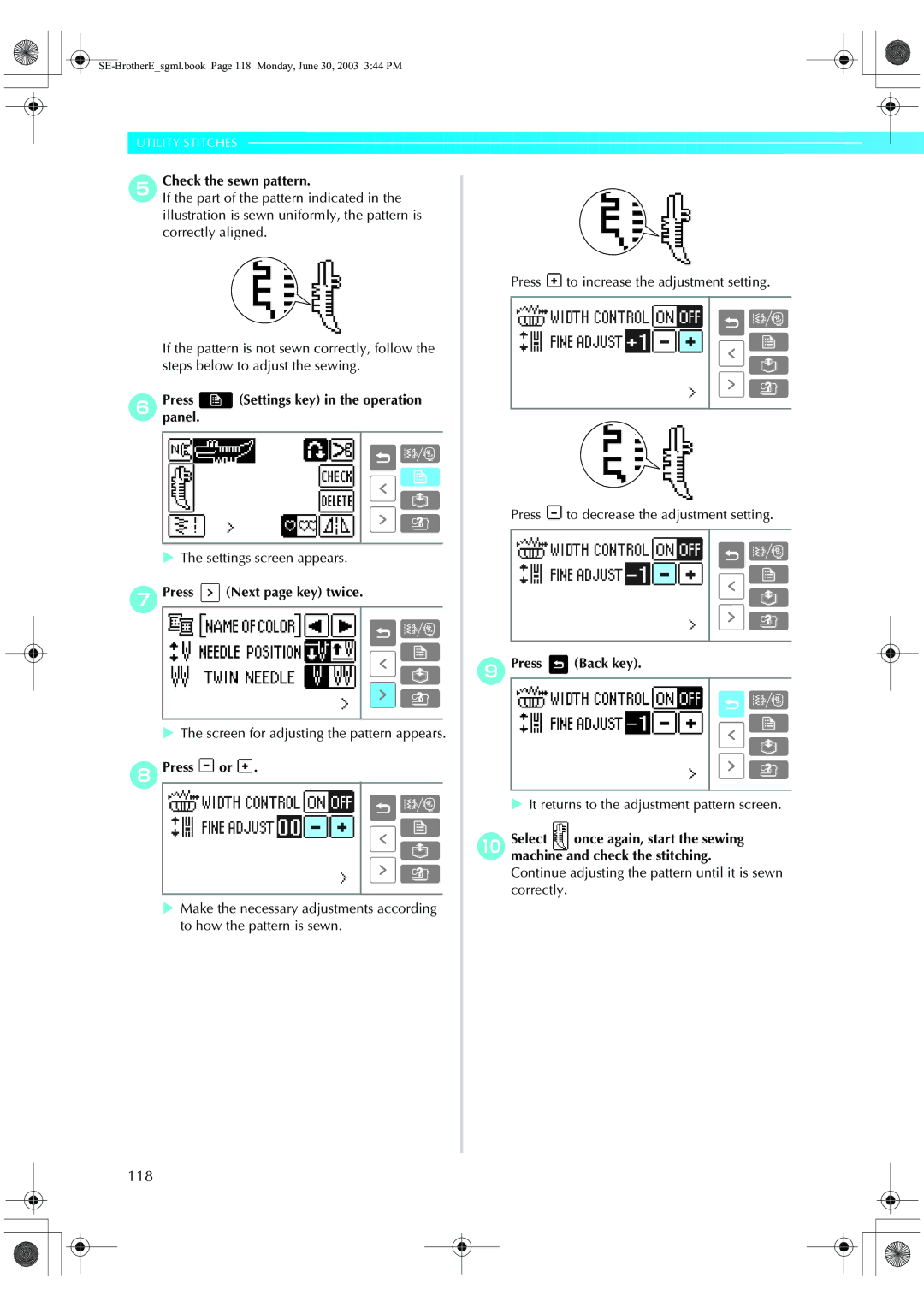 Brother HE 120 operation manual 118 