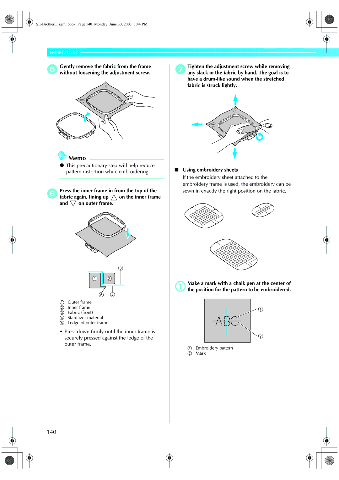 Brother HE 120 operation manual 140 