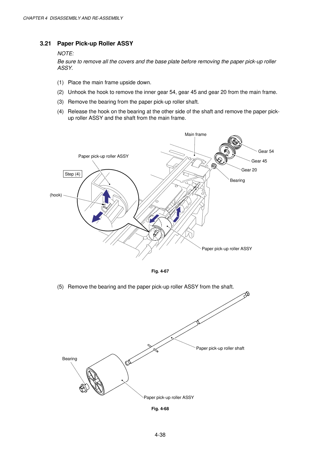 Brother HL-1030, 1240, 1250 service manual Paper Pick-up Roller Assy 