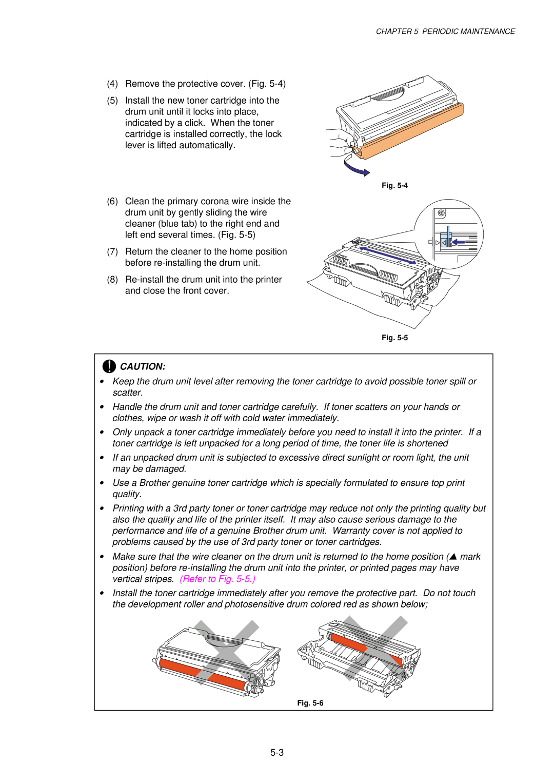 Brother HL-1030, 1240, 1250 service manual Periodic Maintenance 