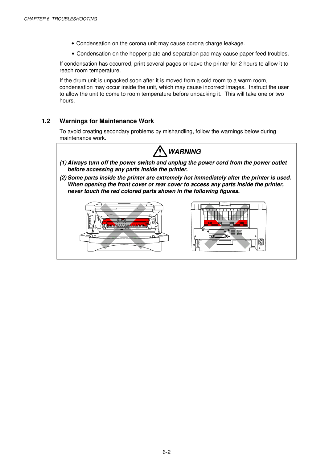 Brother 1240, HL-1030, 1250 service manual Troubleshooting 