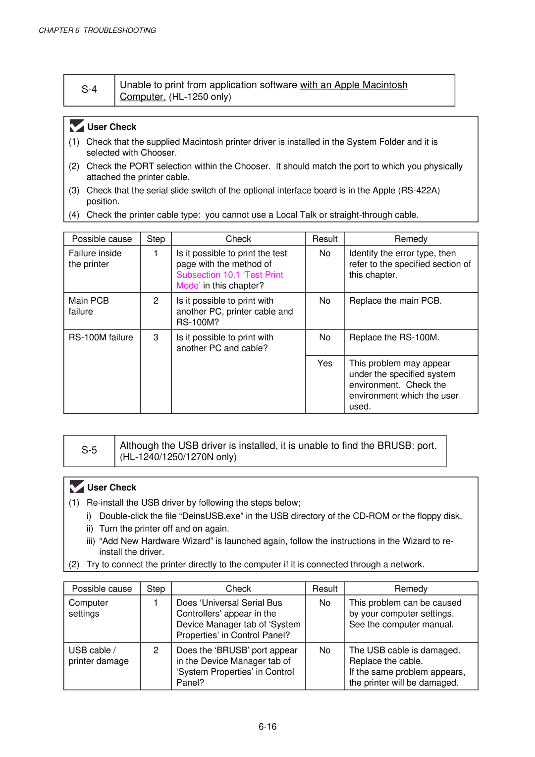 Brother HL-1030 service manual HL-1240/1250/1270N only 