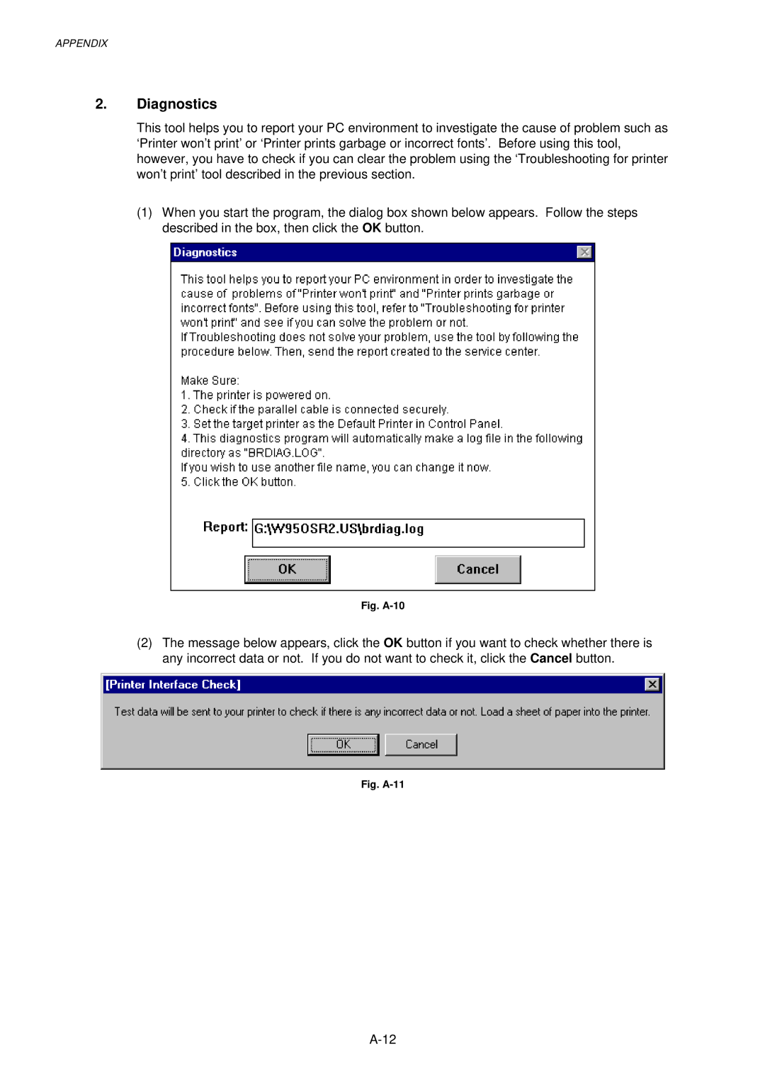 Brother 1240, HL-1030, 1250 service manual Diagnostics, Fig. A-10 