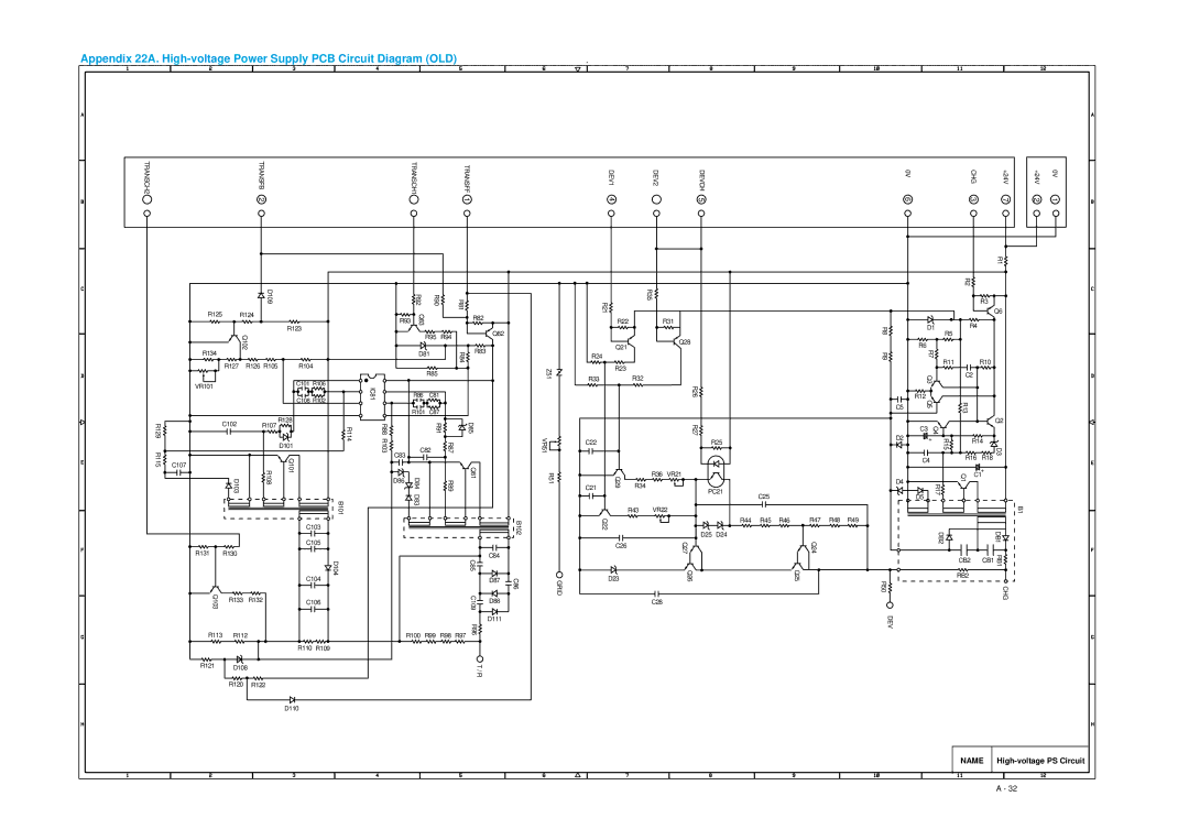 Brother HL-1030, 1240, 1250 service manual High-voltage PS Circuit 