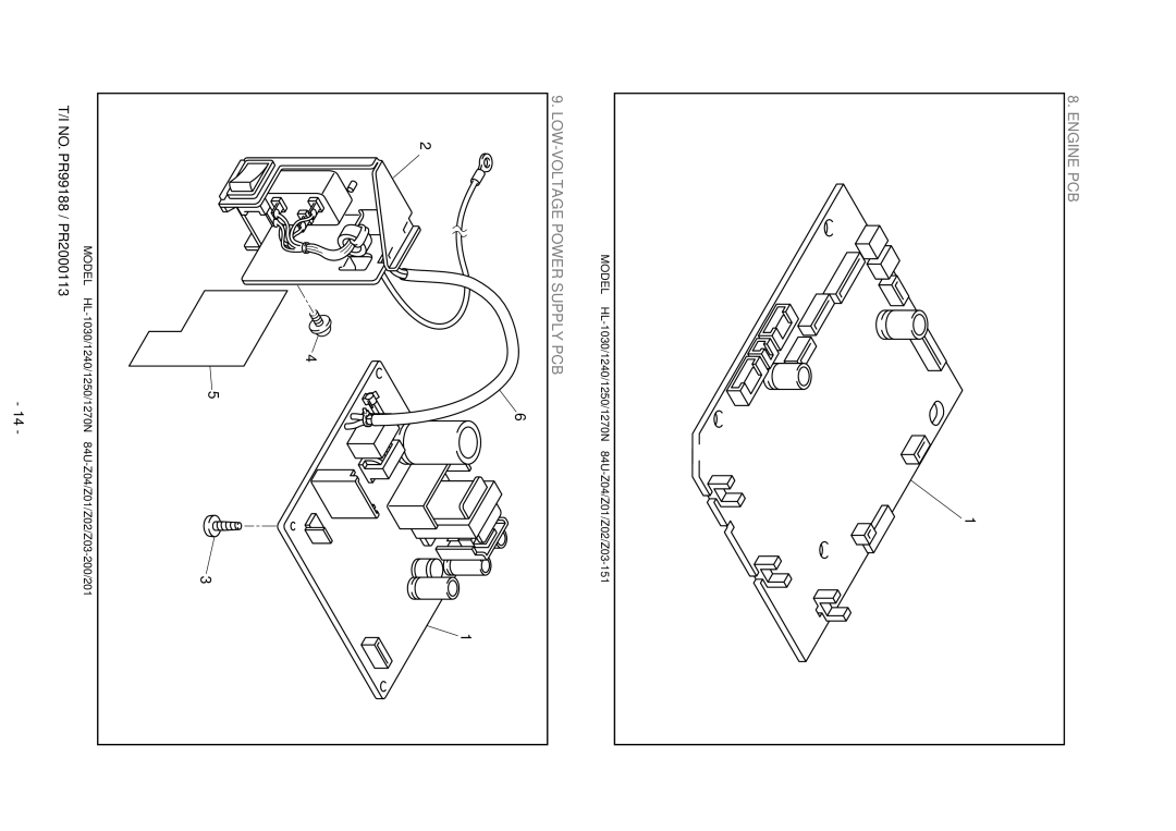 Brother 1250, HL-1030, 1240 service manual Engine PCB 