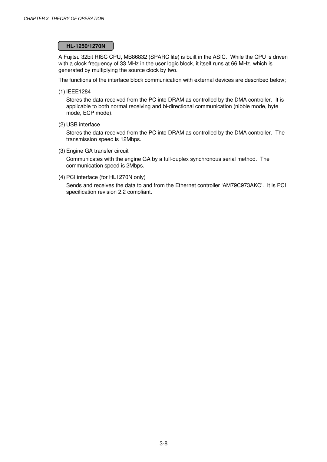 Brother HL-1030, 1240 service manual HL-1250/1270N 