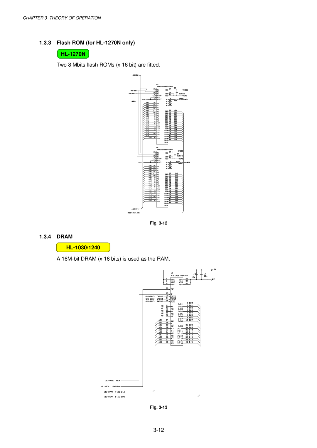 Brother 1250 service manual Flash ROM for HL-1270N only, Dram HL-1030/1240 