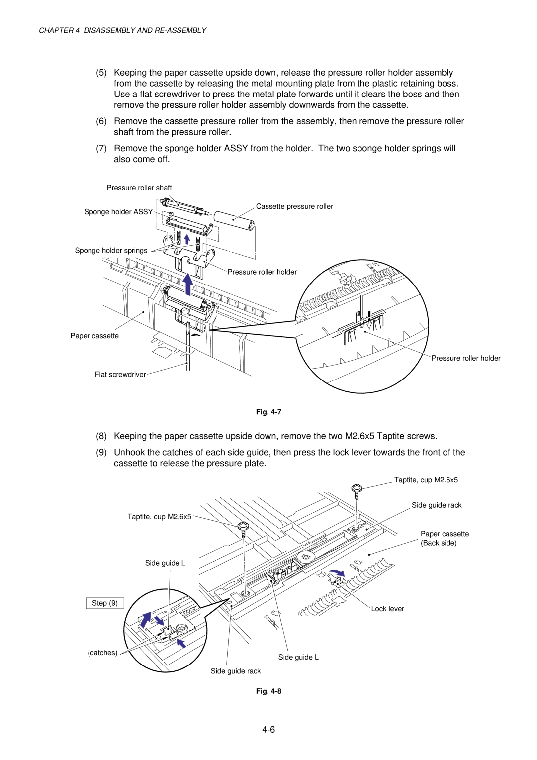 Brother 1240, HL-1030, 1250 service manual Disassembly and RE-ASSEMBLY 