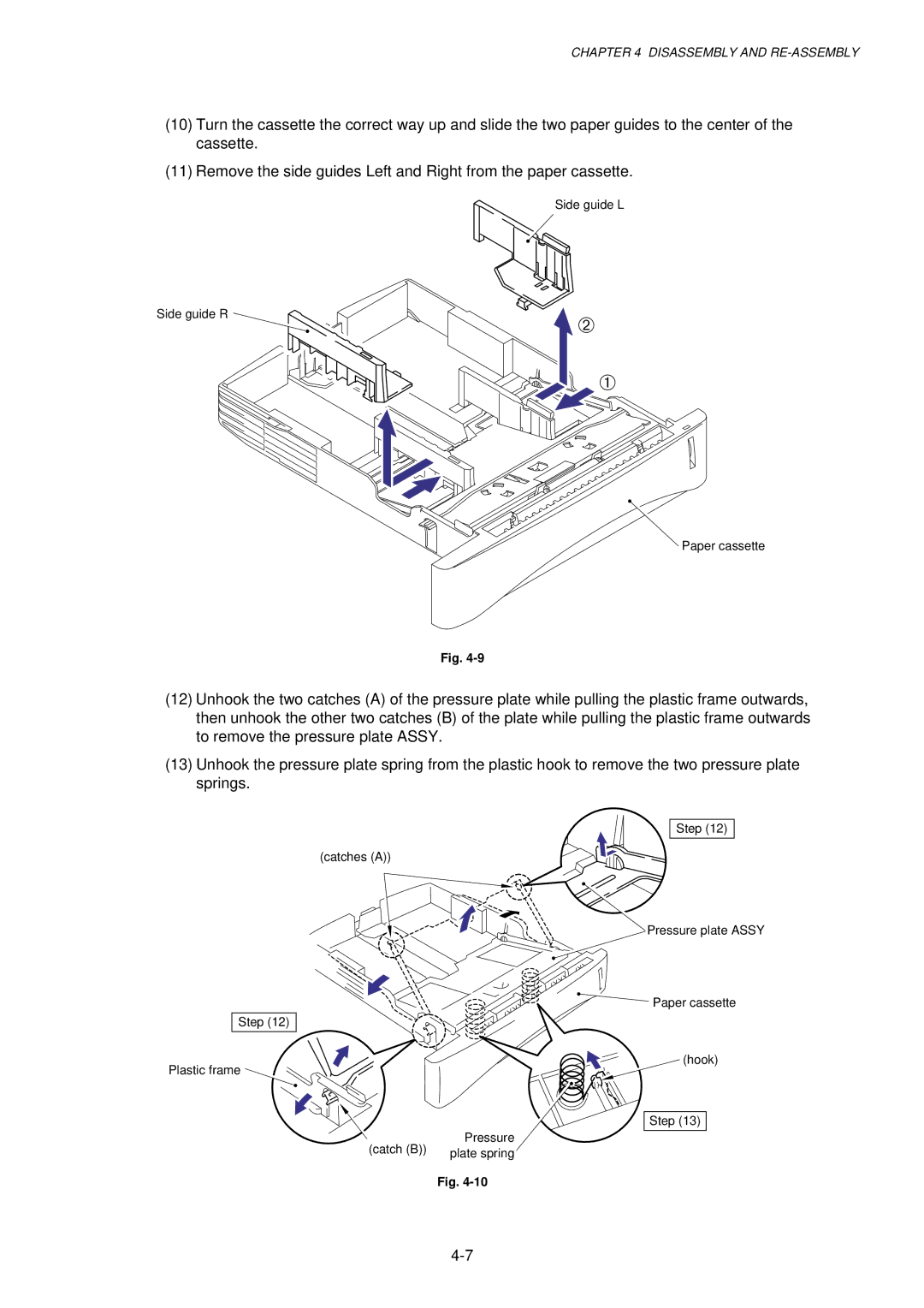 Brother 1250, HL-1030, 1240 service manual Side guide L Side guide R Paper cassette 