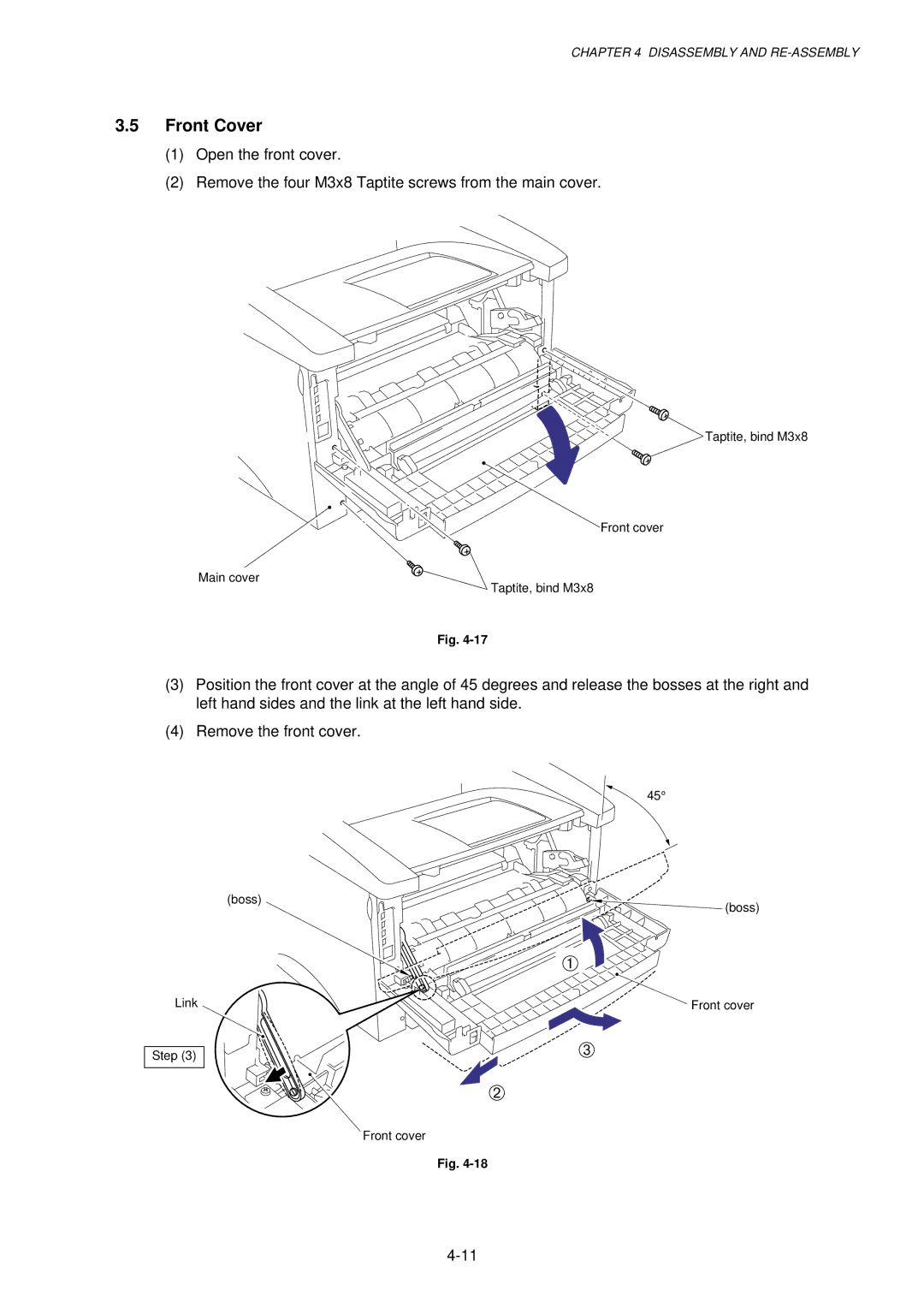 Brother HL-1030, 1240, 1250 service manual Front Cover 