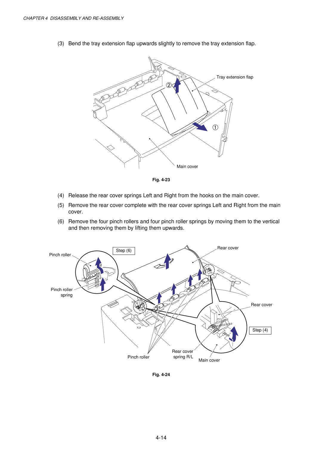 Brother HL-1030, 1240, 1250 service manual Tray extension flap Main cover 